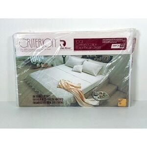 Vintage NOS Dan River Criterion Full Flat Sheet White 100% Cotton Percale